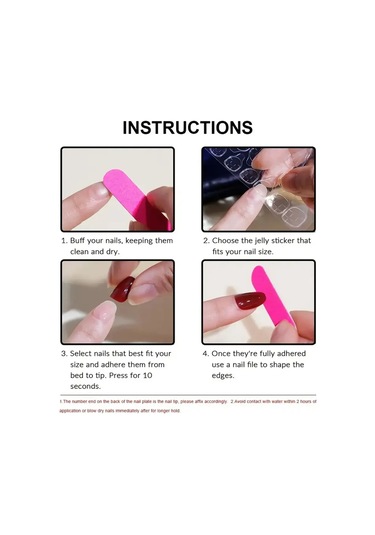 Reedark Şık Ve Pratik Yapıştırma Tırnak Seti - 24 Parça Parlak Desenli Manikür