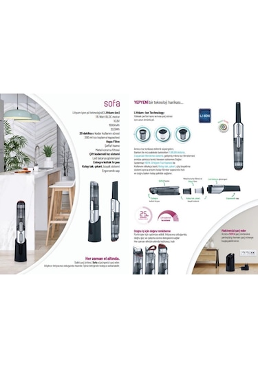 Arnica Sofa Şarjlı El Süpürgesi Inox