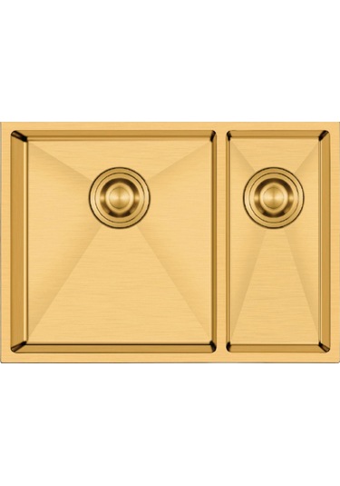 Crauf Stella 4563 Pvd Altın 1,5 Gözlü Sağ Paslanmaz Çelik Mutfak Eviyesi Altın