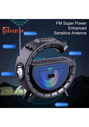 Jms DV-800 Solar Şarjlı El Feneri - Fm Radyo - Bluetooth 5.3 Hoparlör