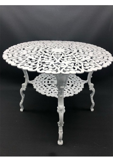 Aluminyumdokumcu Kuğu Masa 90 Çap 4 Ayaklı