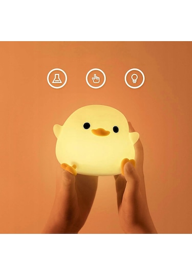 Çocuklar İçin Ördek Gece Lambası Hediyesi Oturma Odası İçin Silikon Gece Lambası