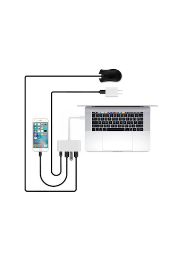 Type-C 3.1 Usb Hub - Usb C to 2xUsb 2.0 , Usb 3.0 Çoklayıcı