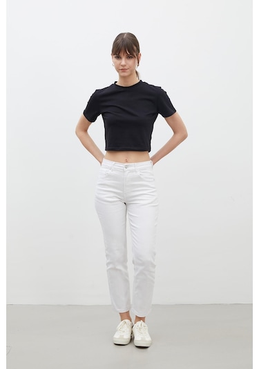 Manuka Bootcut Fıt Denim Pantolon Beyaz