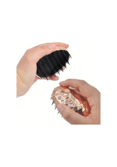 9010953229916 - Buffer Rose Gold Saç Düzleştirici Tarak Geniş Aralıklıher Saç Tipine Uygun Fırçalı Saç Düzleştiric