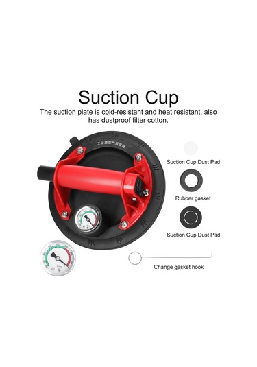 Yifomall 100kg Sıkıcı Vakumlu Emici Disk - Cam, Seramik, Granit Taşıma Ve Sabitleme Aleti - Düz Pürüzsüz Yüzeyler İçin - Tek Katlı Karton Paketli