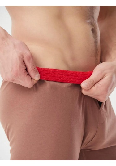 Mercan Kahverengi %100 Pamuk Havlubel Boxer