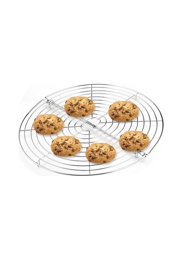 Pazly Suntek Pişirme Soğutma Rafı - Katlanabilir Yuvarlak Tost Standı Gümüş Gümüş