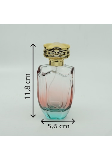 Parfüm Şişesi 100 ML 3 Adet Çift Renkli Oval Model