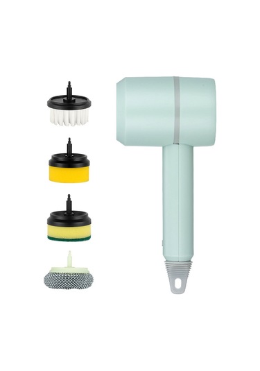 Neevoyu El Elektrikli Süpürge, Kablosuz Şarjlı, Çok Amaçlı Ev Temizlik Aleti, Mutfak/banyo İçin, 4 Fırça İle Yeşil Rengi 1200mah Batarya