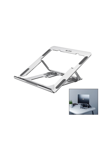Gümüş 6 Açılı Katlanabilir Laptop Stand Alüminyum 5570