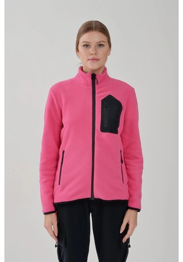 Exuma Kadın Tam Fermuarlı Polar Pınk 2322003-662 Pembe