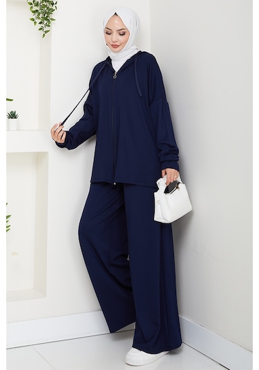 Kapüşonlu Oysho İkili Takım 1609 - Lacivert Lacivert