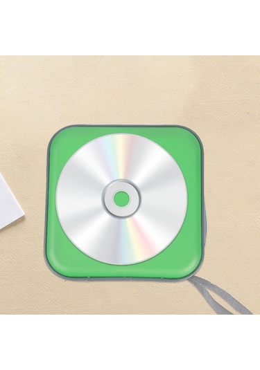 Suntek Cd Kutusu Dvd Saklama Taşıma Çantası Medya Yeşil