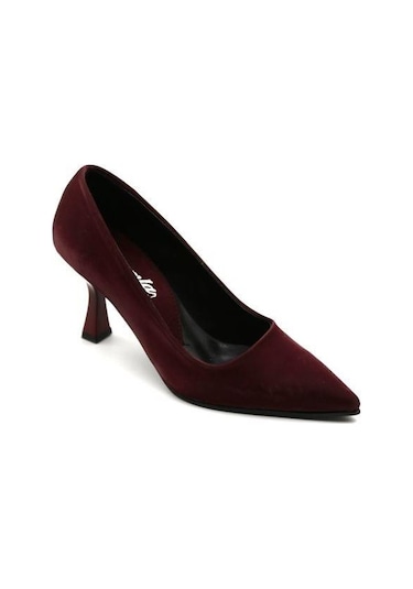 Sherens 056 Kadın Topuklu Ayakkabı Bordo