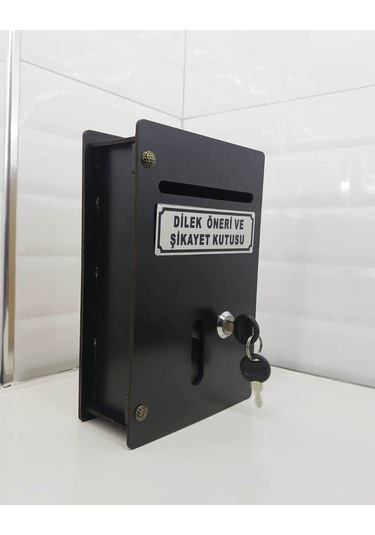 Siyah Büyük Boy Ahşap Dilek Öneri Şikayet Kutusu
