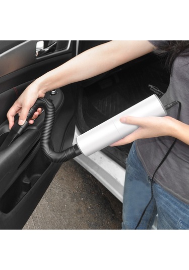 Cbtx Taşınabilir El Araç Süpürgesi 120w Araç Şarj Cihazı Hepa Filtreli Takılabilir Otomatik Elektrikli Süpürge - Siyah