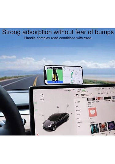 Zf011 Tesla Magsafe Manyetik Gizli Telefon Tutucu, Sıradan Versiyon Gümüş