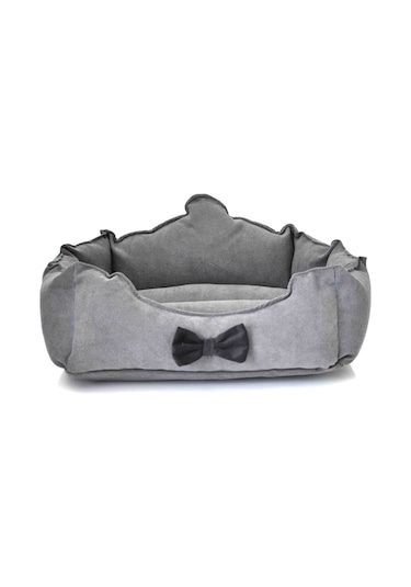 Mavi Vitrin Fiyonklu Sevimli Tasarım Kedi Köpek Yatağı 40 x 40 CM