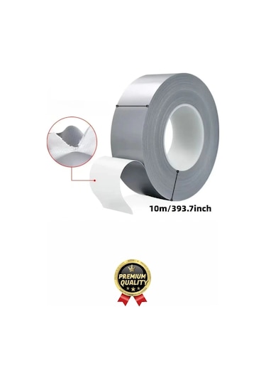 5 Adet Ekstra Güçlü Dayanıklı Su Geçirmez Sızdırmaz Yalıtım İzolasyon Gri Tamir Bandı 10 Mt 48 Mm