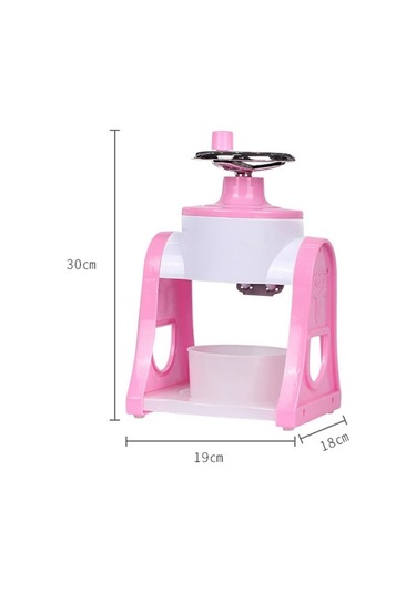 Jialan Buz Tıraş Makinesi Manuel El Krank Tıraş Mini Taşınabilir Pembe