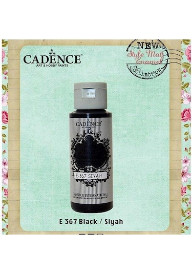 Cadence Style Matt Enamel Cam & Porselen Boyası 59 ML. E-367 Siyah