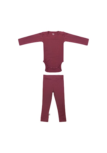 Owli Modal Bebek Takım Bordo 001
