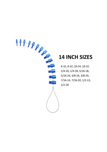 Jeemson Alüminyum Alyaş Somun Vida İç/dış Diş Ölçer 14 İngiliz + 12 Metrik Boyut - Kutu Paketli Diş Çap Testeri