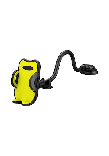 Cbtx L005l+m082 Araba Kontrol Paneli Ön Cam Telefon Tutacağı Vantuz Tabanı Ayarlanabilir Cep Telefonu Braketi - Sarı