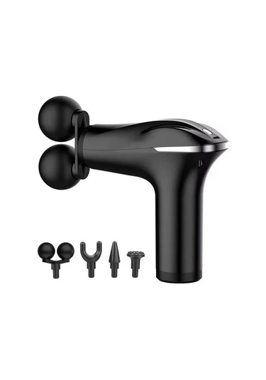 Akıllı Çipli Titreşimli Masaj Tabancası 6 Hız Ayarlı, 4 Başlıklı, 3200 Rpm Güçlü Motor, Sessiz Taşınabilir Masaj Aleti 4741 Açık Mavi