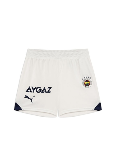 Puma Fenerbahçe Shorts Jr Genç / Çocuk Fenerbahçe 2023/2024 Futbol Şortu 77202202 Beyaz Beyaz