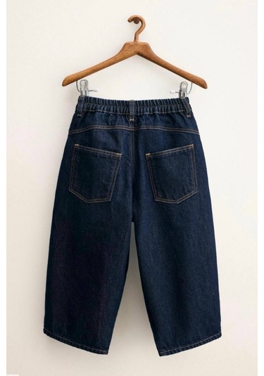 Çocuk Balon Kesim Denim Pantolon Lacivert