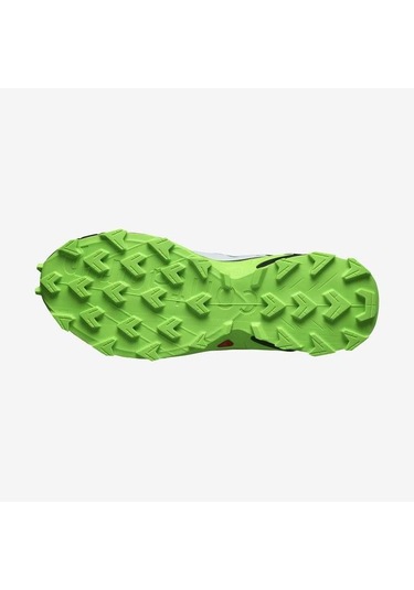 Salomon 473158 Supercross 4 Flint Stone/black/green Gecko Erkek Outdoor Ayakkabı Gri