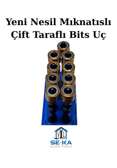 Yeni Nesil Mıknatıslı Çift Taraflı Bits Uç Profesyonel Pratik Vidalama Ucu Pz2 X 65 Mm 1 Adet