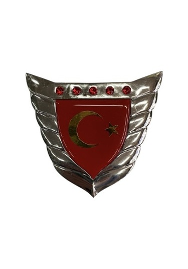 Nikelaj Çerceveli Türk Bayrağı Yapıştırma Arma