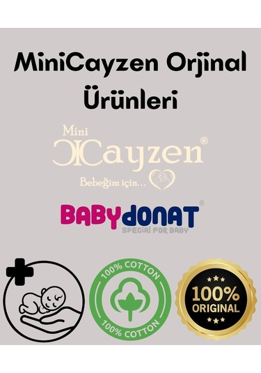 Fiyonk Ve Çiçek Detaylı %100 Pamuk 10 Parça Bebek Hastane Çıkış Kahverengi