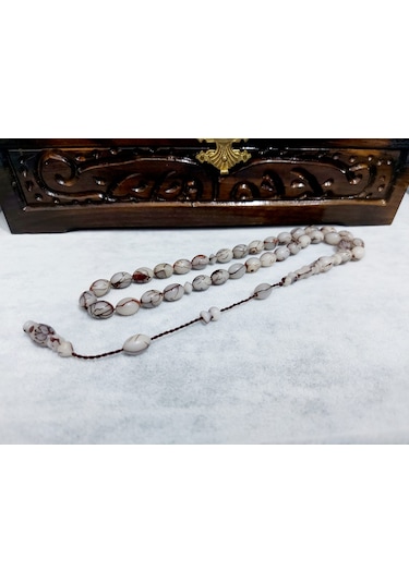 Soma Tesbih Ömer Çiftçi Usta Yumurta Kesim Kıbrıs Hurma Çekirdeği Tesbih 8x11