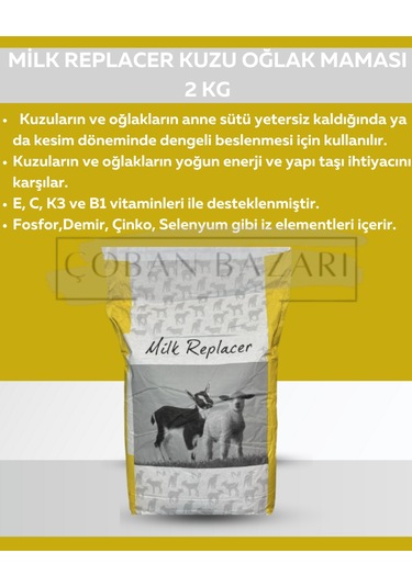 Milk Replaker Kuzu Ve Oğlak Maması 2 Kg