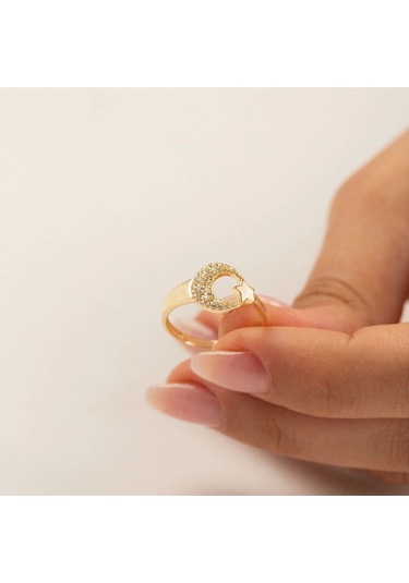 Çgk Çiğdem Gürel Kuyumculuk 14 Ayar Ayyıldız Altın Yüzük Gold