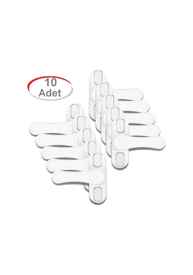 10 Adet Metal Beyaz Pencere Emniyet Kilidi Çocuk Hırssız Kilidi
