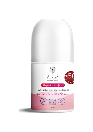 Alls Biocosmetics Prebiyotik Kadın Roll-On Deodorant 75 ML
