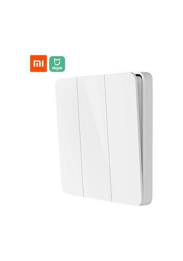 Ximistore9 Xiaomi Mijia Beyaz Üçlü Anahtarlı Duvar Şalteri, Geleneksel Ve Akıllı Aydınlatma Kontrolü İçin İdeal