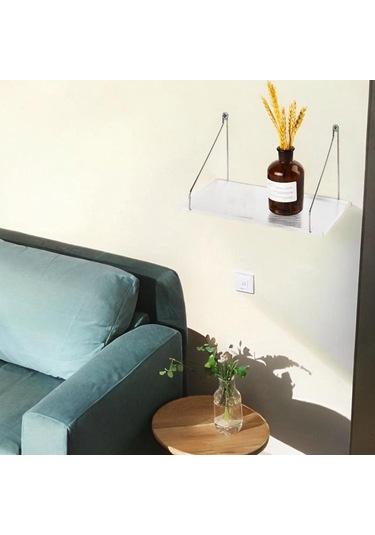 Suntek Duvar Rafı Akrilik Dekoratif Yüzen Raf Oturma Odası Temizlemek