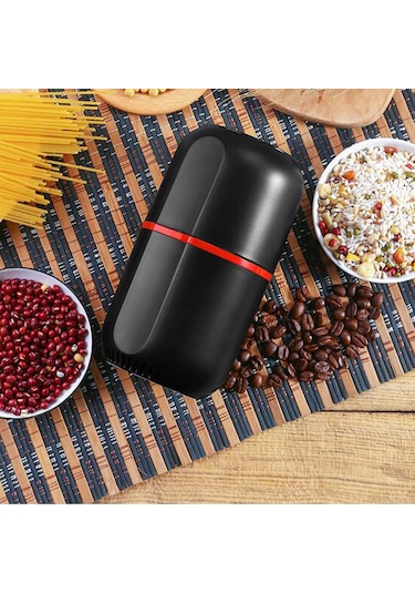 Ranyeek Ev İçi Elektrikli Çekirdek Değirmeni - Çelik Kabuklu, 30000r/dak Hızlı, Kahve, Baharat, Fıstık İçin - Siyah Avrupa Standartı Siyah