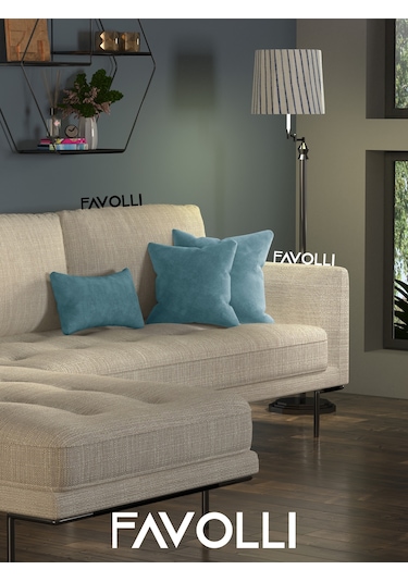 Kadife Dokulu Sis Mavisi Kırlent Kılıfı Dream Serisi Punch Için Uygun Gizli Fermuar Sis Mavisi