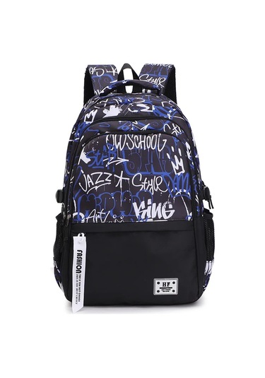 Graffiti Baskı Genç Erkek Okul Çantaları Yüksek Ortaokul Açık Vizon