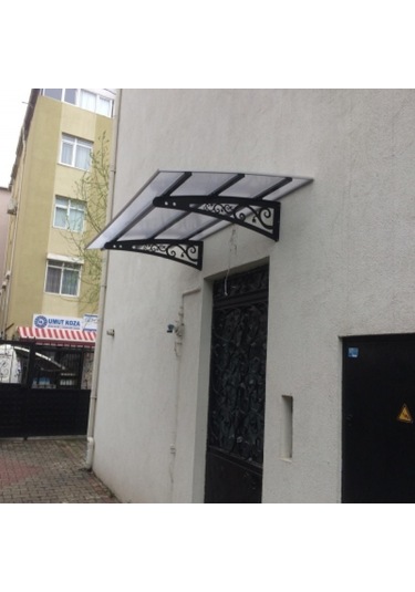 Metal Taşıyıcılı Kapı Üstü Pratik Sundurma 120x120 Md3