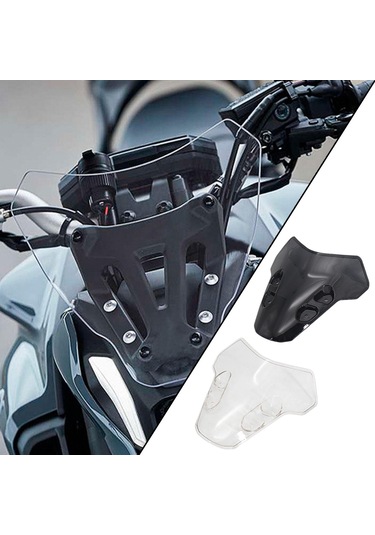 Suntek Yamaha Mt-07  Için Motosiklet Ön Cam Rüzgar Deflektörü Siyah