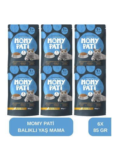 Balıklı Yaş Kedi Maması 85 Gr X 6 Adet Yetişkin Kediler İçin