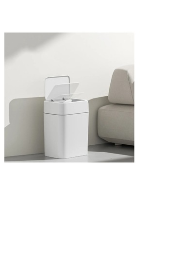 Reis Home Sensörlü Plastik Çöp Kovası 12 Litre-beyaz Yerli Üretim Beyaz